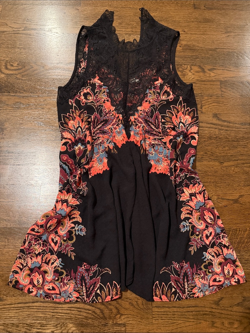 Free People Floral Lace-Accent Dress